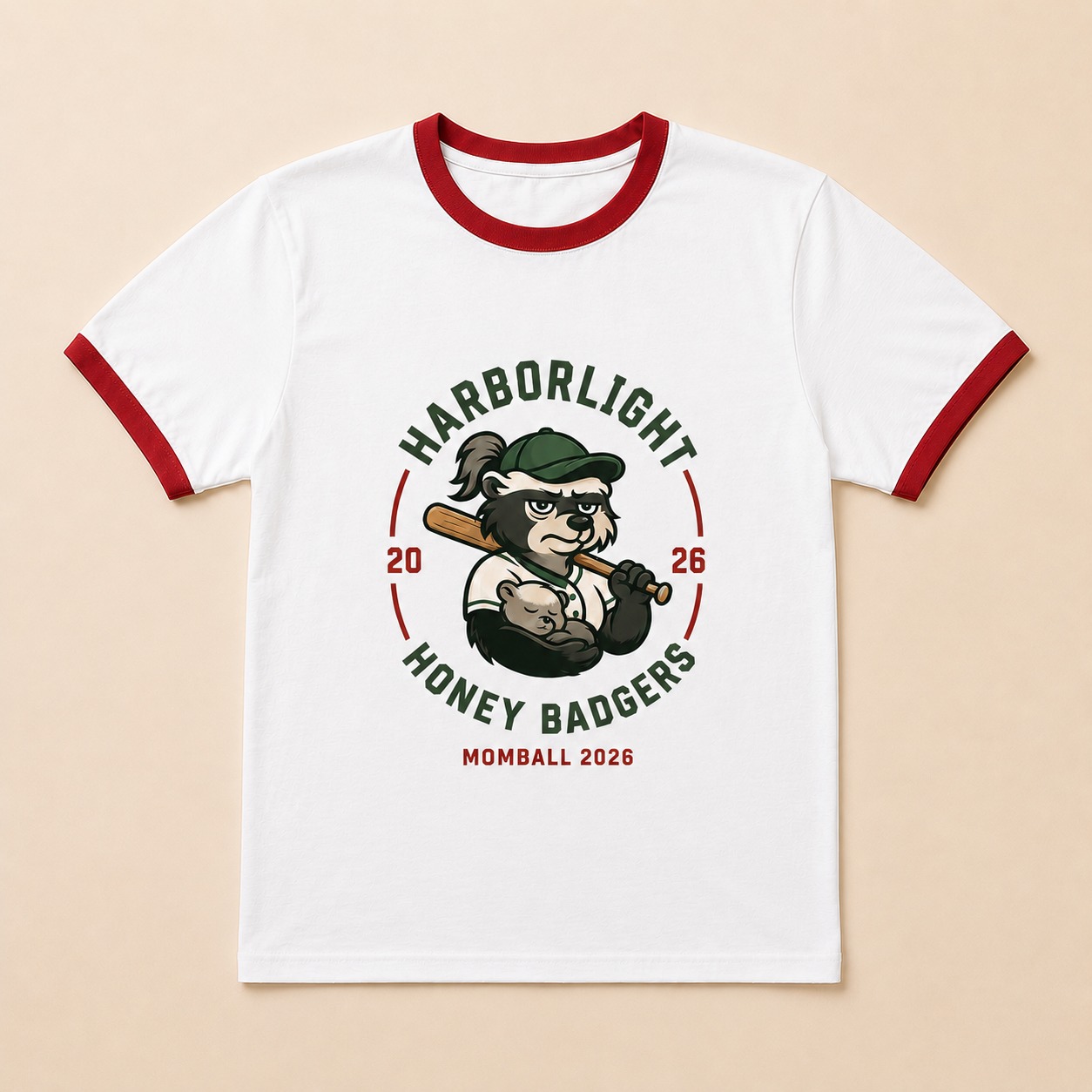 Honey Badgers ringer t-shirt